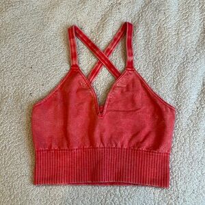 FP Movement by Free People Red Orange Sports Bra
